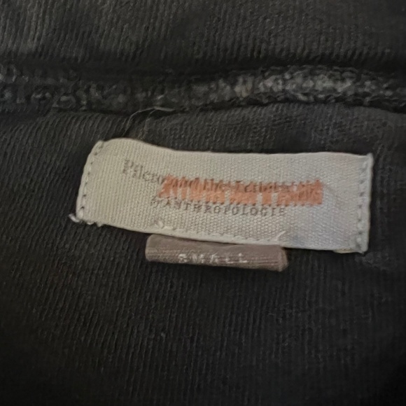 Anthropologie Pilcro Elayna Splatter Sweatshirt Black Mock Neck XS Y2K Grunge - Picture 5 of 6